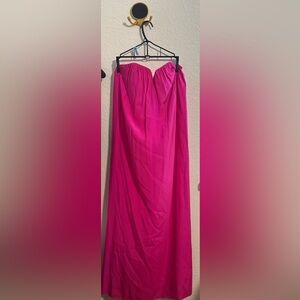 Elegant Pink Strapless Dress